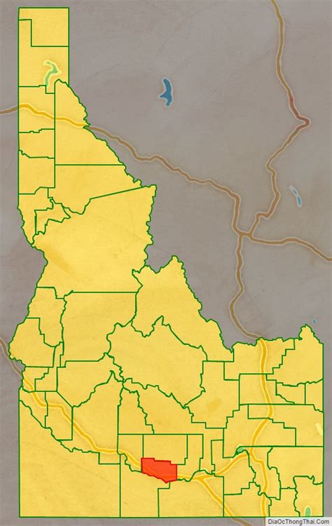 Map of Jerome County, Idaho - Thong Thai Real