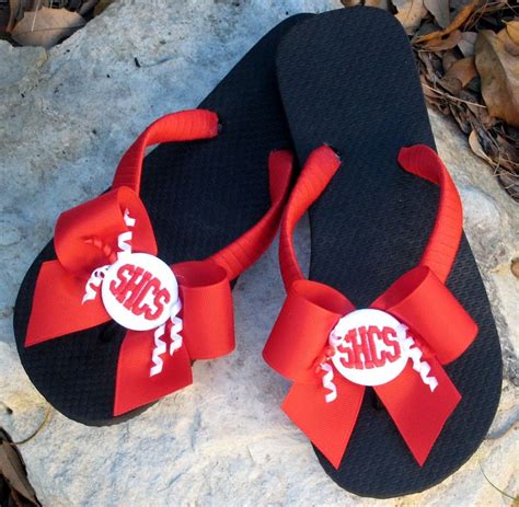 BACK TO SCHOOL Flip Flops College and High School Colors | Etsy