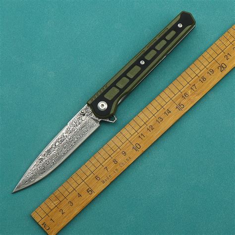 Vg10 Damascus Steel Folding Knife Edc Tool Outdoor Camping Pocket Knife G10 Tactical Hunting ...