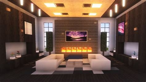 20 Living Room Ideas Designed in Minecraft | Minecraft modern, Minecraft interior design ...