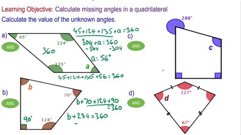 Calculating angles in a quadrilateral | Mr Mathematics - YouTube