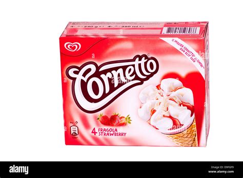 Box Of Strawberry Walls Cornetto Ice Cream Cones Stock Photo - Alamy