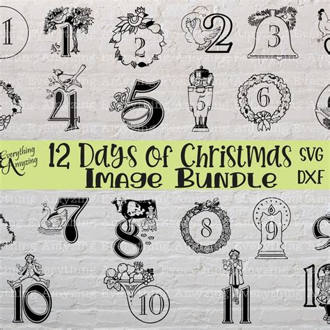 12 Days of Christmas Svg - Etsy