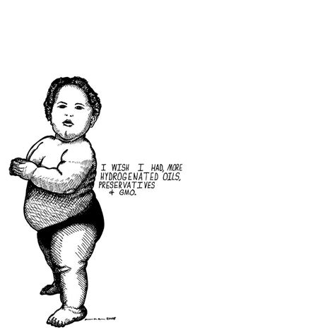 Fat Baby Drawing by Karl Addison