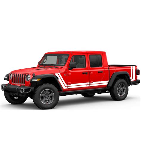 Retro scrambler Decals Vinyl Jeep Gladiator stickers side door stripes