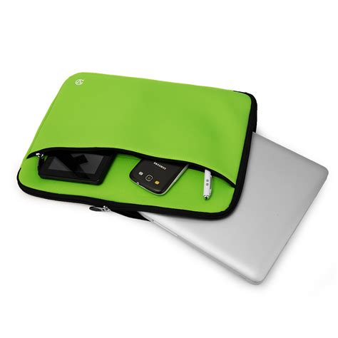 Laptop Neoprene Sleeve - VanGoddy Neoprene 14 Green Color Laptop Carrying Sleeve