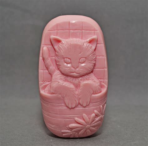 CAT SOAP SILICONE Mold kitty cat soap bar soap making mould | Soap ...