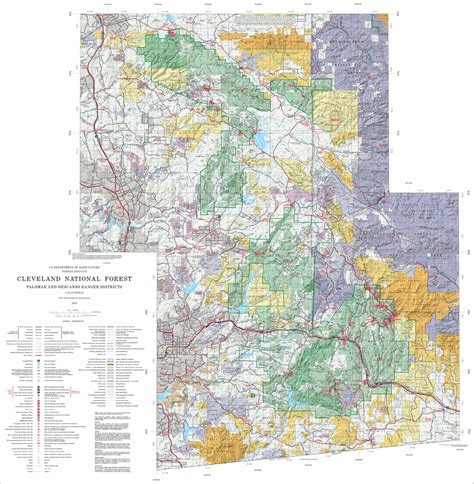 Cleveland National Forest Visitor Map (South) by US Forest Service R5 ...