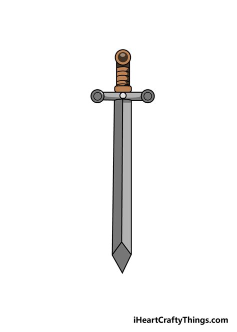 Sword Drawing - How To Draw A Sword Step By Step