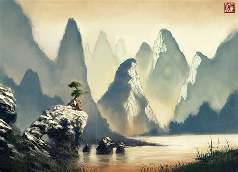 HD wallpaper: fantasy art, painting, traditional art, Chinese Brush Painting | Wallpaper Flare