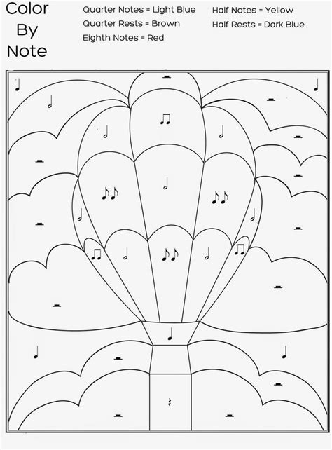 FREE Printable Color By Note Worksheet - #Color #Free #Note #Printable #Worksheet | Musiktheorie ...