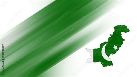 Map of Pakistan, flag map Stock Illustration | Adobe Stock