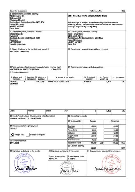 Create a CMR Consignment Note [Free Template] - IncoDocs