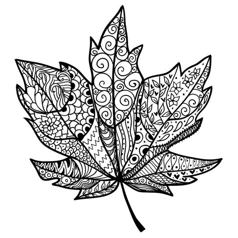Fall Coloring Pages, Adult Coloring Pages, Coloring Books, Coloring Bookmarks, Maple Tree ...