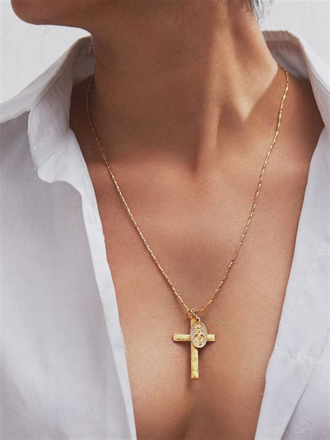 Sweet 16 Engraving Ideas | Gold chains for men, Gold cross necklace, Womens jewelry necklace