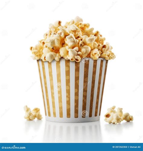 Popcorn Bucket on Transparent Background. AI Stock Photo - Image of minimalist, crispy: 287262304