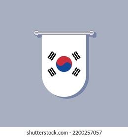 Illustration South Korea Flag Template Stock Vector (Royalty Free ...