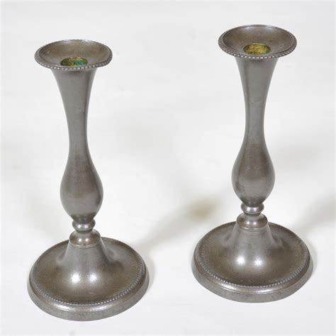 Georgian Pewter Candlesticks | Elaine Phillips Antiques