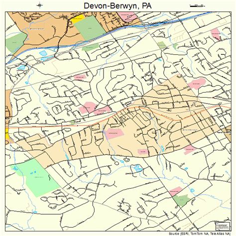 Devon-Berwyn Pennsylvania Street Map 4219044