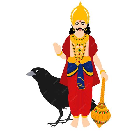 Premium Vector | Lord Shani Dev Indian Hindu God Vector Illustration