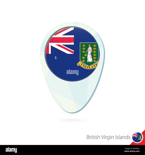 British Virgin Islands flag location map pin icon on white background. Vector Illustration Stock ...