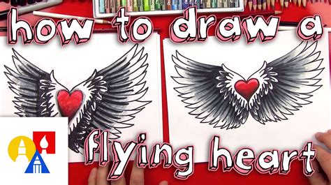 How To Draw A Heart With Wings Valentines Day Art For Kids Hub | Images and Photos finder