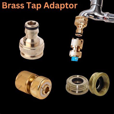 Brass Tap Hose Connector Garden Watering Water Hose Pipe Tap Adaptor ...