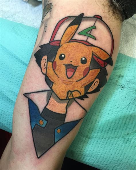 Nicholas Keiser on Instagram: “Ash and Pikachu on the inner bicep ...