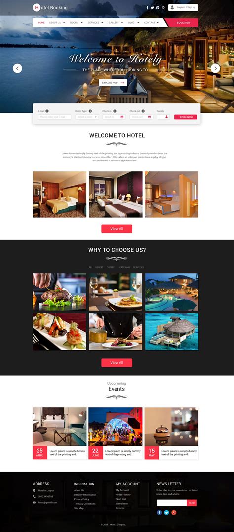 Hotel Reservation Websites Templates | Hotel website design, Hotel website templates, Hotel ...