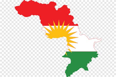 Kurdistan Flag Map