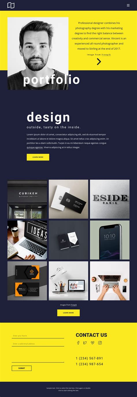 Amazing portfolio Website Mockup