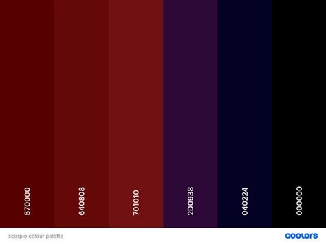 scorpio inspired colour palette | Scorpio fashion, Scorpio color, Venus ...