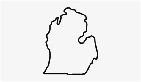 Michigan Mitten Outline Rubber Stamp - Michigan Outline - 400x400 PNG Download - PNGkit