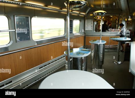 The interior of the buffet car on the Eurostar train Stock Photo - Alamy