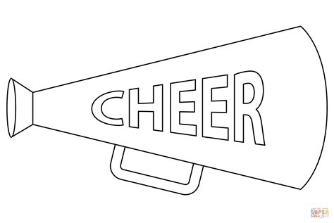 Cheer Megaphone Coloring Pages