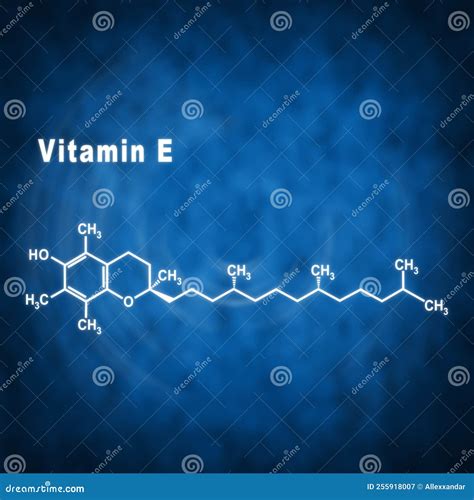 Vitamin E, Structural Chemical Formula Stock Illustration ...