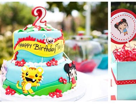 Ni Hao Kai Lan - Red & Aqua Birthday Party / Birthday "Taylor Turns Two ...