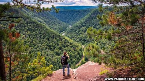 Exploring Barbour Rock Overlook in the PA Grand Canyon