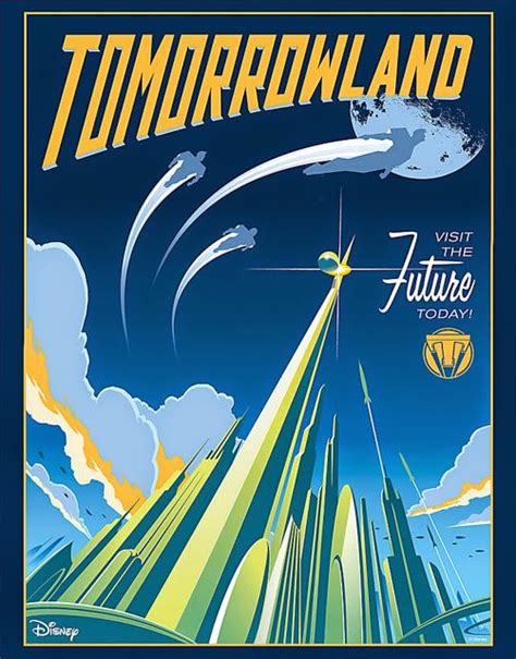 Cool Art: Retro Style Disney 'Tomorrowland' Posters | Vintage disney ...