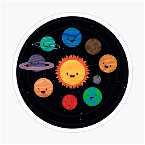 Planets kawaii Solar System Sticker by trajeado14 | Solar system, Vinyl sticker, Stickers