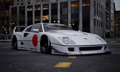 Liberty Walk Ferrari F40. Tasteful styling or automtive sacrilage?