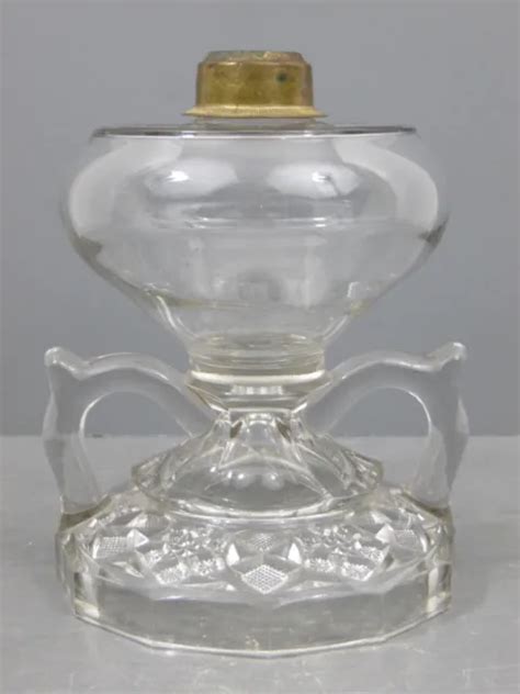 ANTIQUE EAPG FINDLAY Two Finger Footed Kerosene Oil Lamp Circa 1890'S ...