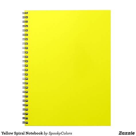 Yellow Spiral Notebook Spiral Notebook, College Rule, Dog Bowtie, Text Design, Plain, Zazzle ...