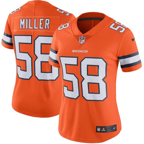 Women's Nike Von Miller Orange Denver Broncos Color Rush Limited Jersey