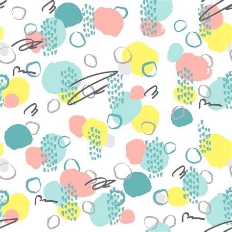 Seamless creative pattern. Artistic repeating background with abstract hand drawn shapes. Design ...