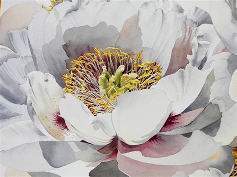 Dozens shades of White. Peony Painting | Peony painting, Painting, Botanical floral art