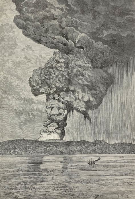 Krakatoa Eruption Drawing