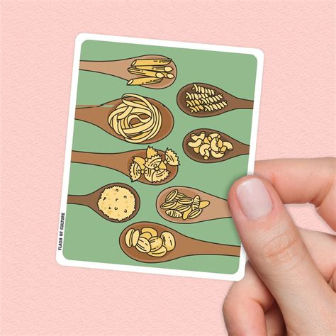 Pasta Sticker Italian Pasta Sticker Food Stickers | Etsy