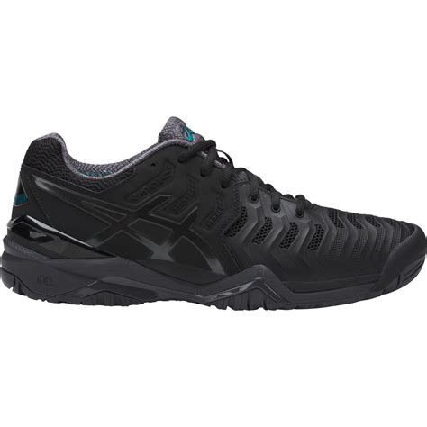 Asics Mens GEL-Resolution 7 Tennis Shoes - Black - Tennisnuts.com