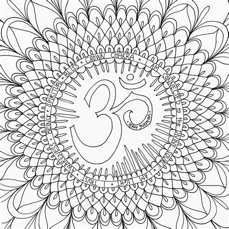 Crown Chakra Coloring Page - Etsy